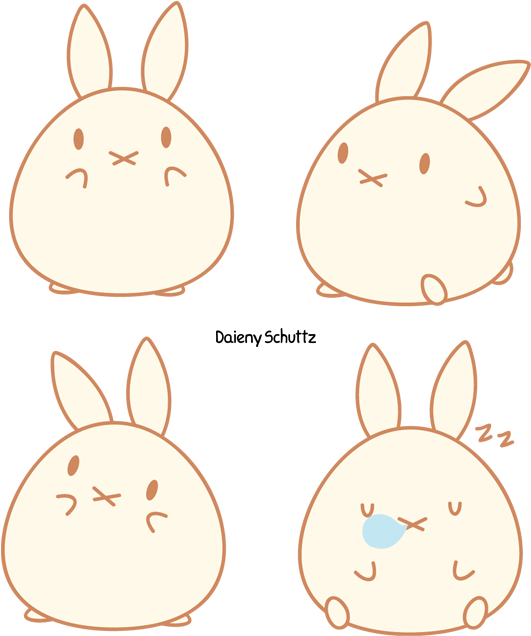 Chibi Bunny By Daieny - Chibi Bunny (560x667)