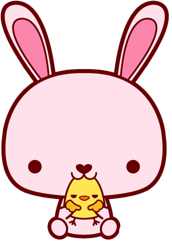 Cute Pink Bunny By Thekarinaz - Cute Rabbit Head Transparent (362x499)