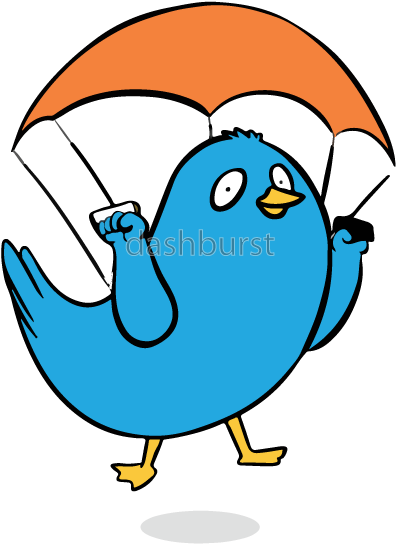 Bird On A Parachute (500x570)