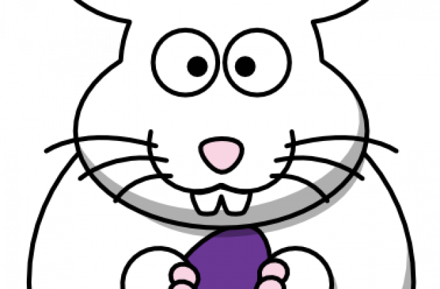 Smiling Bunny Clip Art - White Easter Bunny Shower Curtain (640x420)