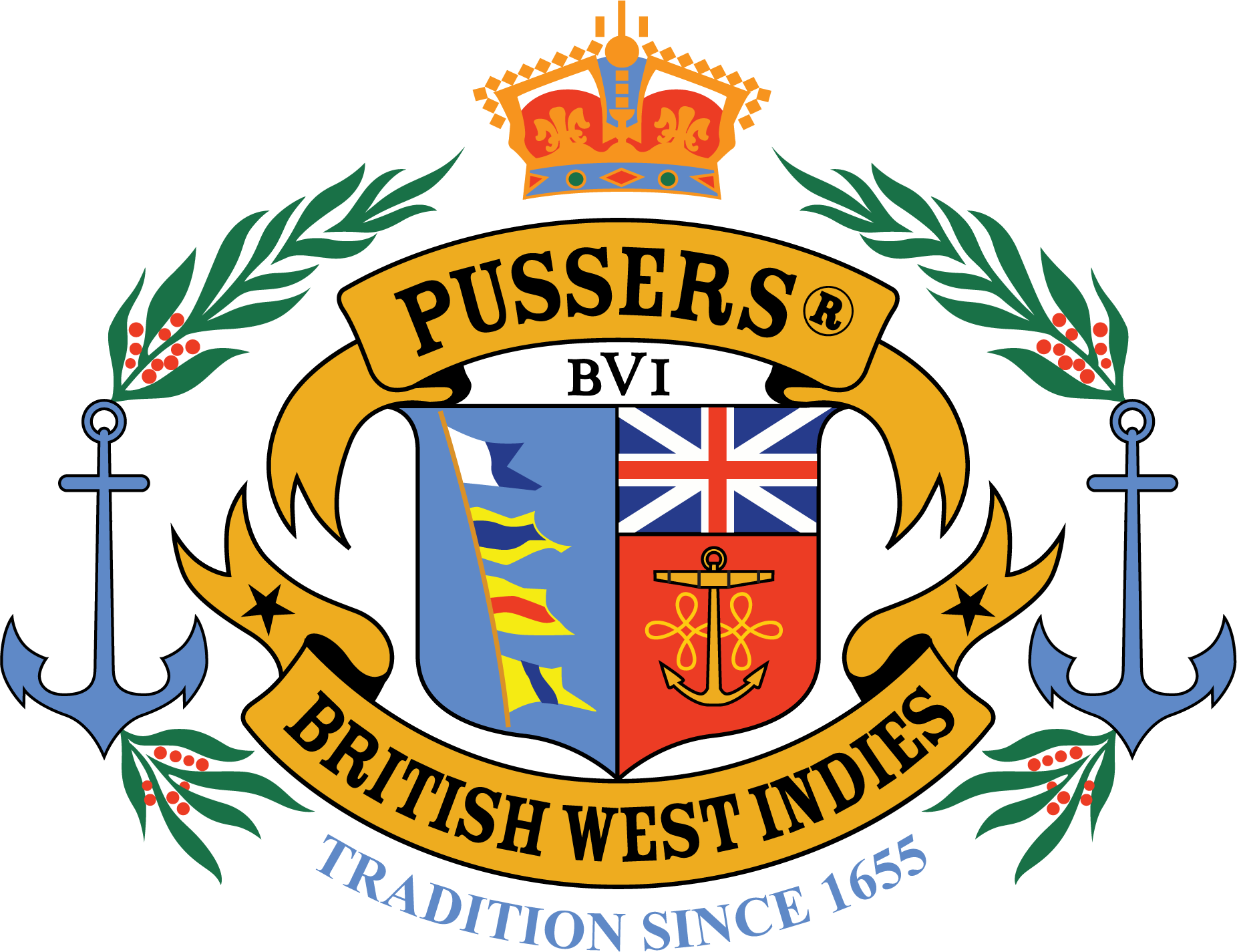 Logo Design Pusser's British West Indies, Ltd - Good One (1852x1425)