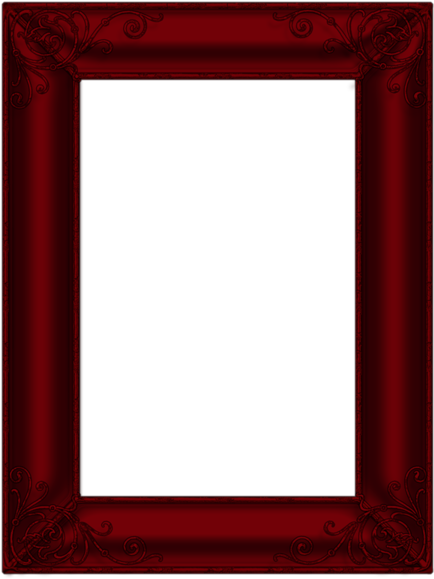 Dark Red Transparent Photo Frame - Clip Art (459x600)