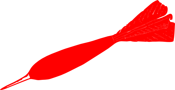 Red Dart Clip Art At Clker - Dart Clip Art (600x310)