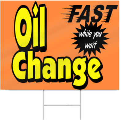 Fast Oil Change Sign - Poster (450x450)