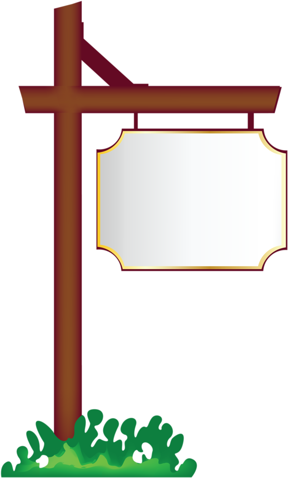 Hanging Sign - Clip Art (650x1024)