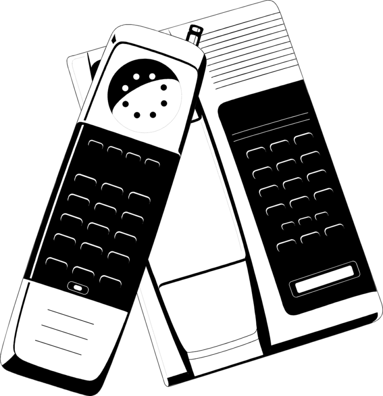 Phone Clipart Free Telephone Clipart Black And White - Clip Art (774x800)