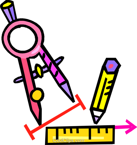 Ruler Clipart Compass - Ruler And Compass Clipart (454x480)