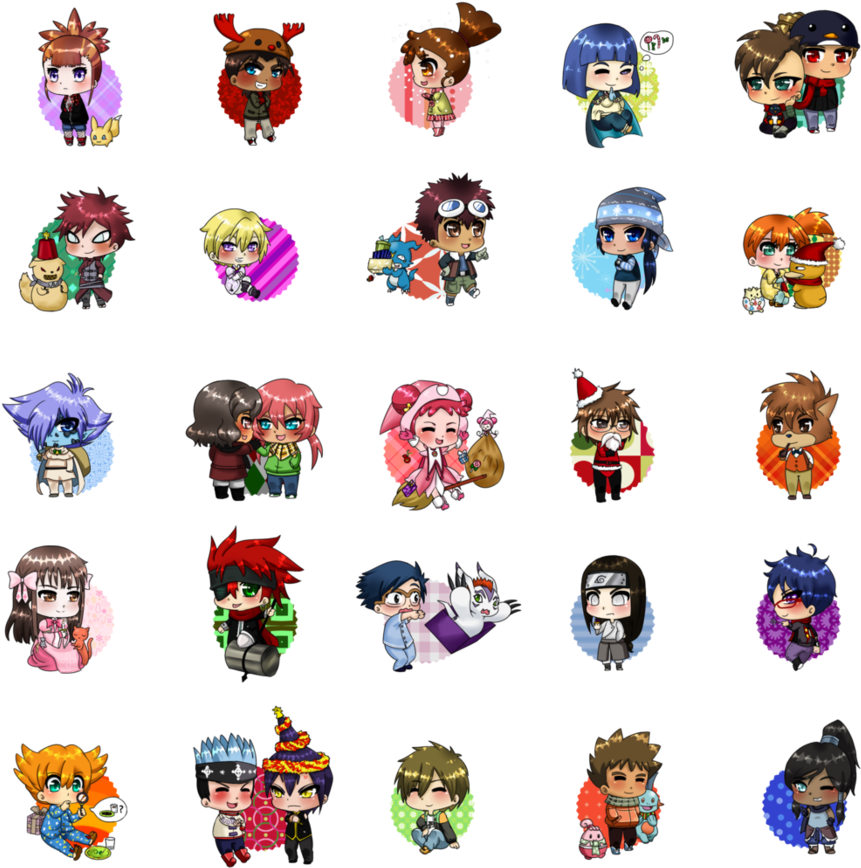 Chibi Advent Calendar [full] By Cosmictao - Digimon Adventure Chibi (894x894)