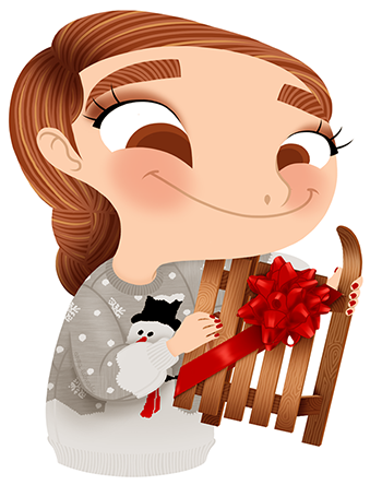 Discover My Advent Calendar Until December 24 - Cartoon (350x450)