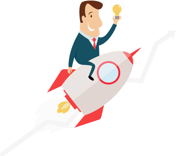 Img - Flat Rocket Png (562x498)