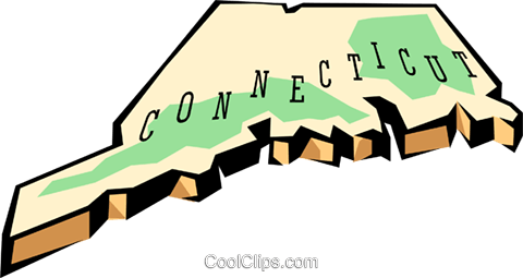 Connecticut State Map Royalty Free Vector Clip Art - Connecticut Clipart (480x255)