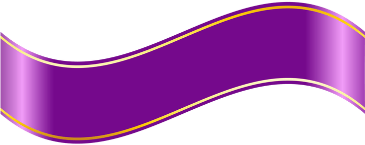 Purple Ribbon Cliparts - Purple Banner Ribbon Png (720x338)