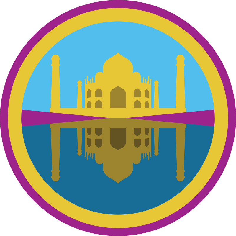 Taj Mahal Badge - Circle (800x800)