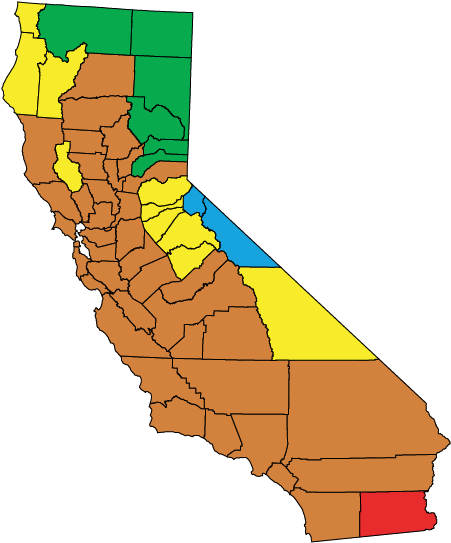 California Climate Zones - Map Of California (793x613)