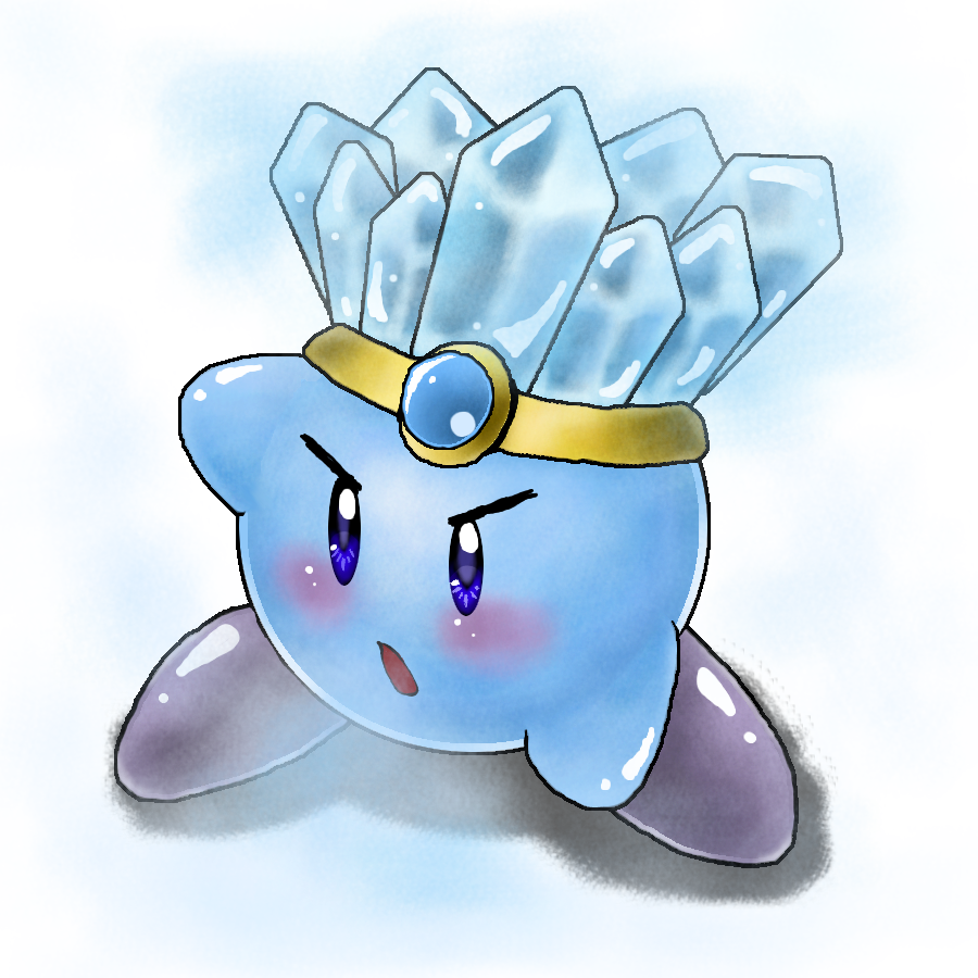 Ice Kirby By Embernaga - Ice Kirby By Embernaga (900x900)