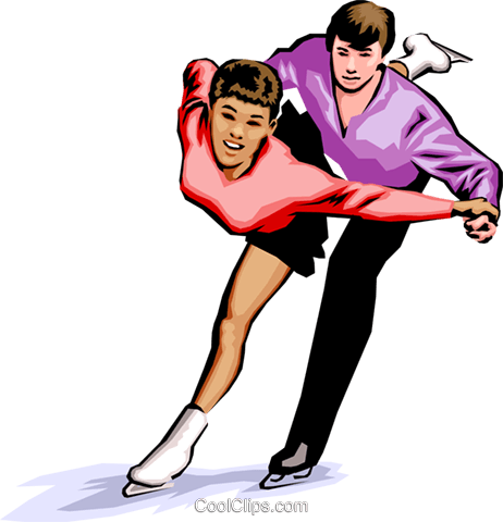 Pairs Figure Skating Royalty Free Vector Clip Art Illustration - Pairs Figure Skating Royalty Free Vector Clip Art Illustration (462x480)