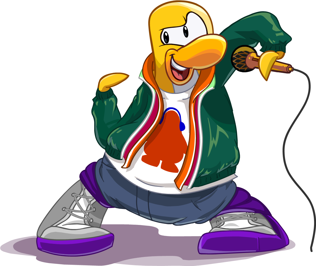 Rock Band Clipart Penguin - Club Penguin Penguin Band Bob (1282x1292)