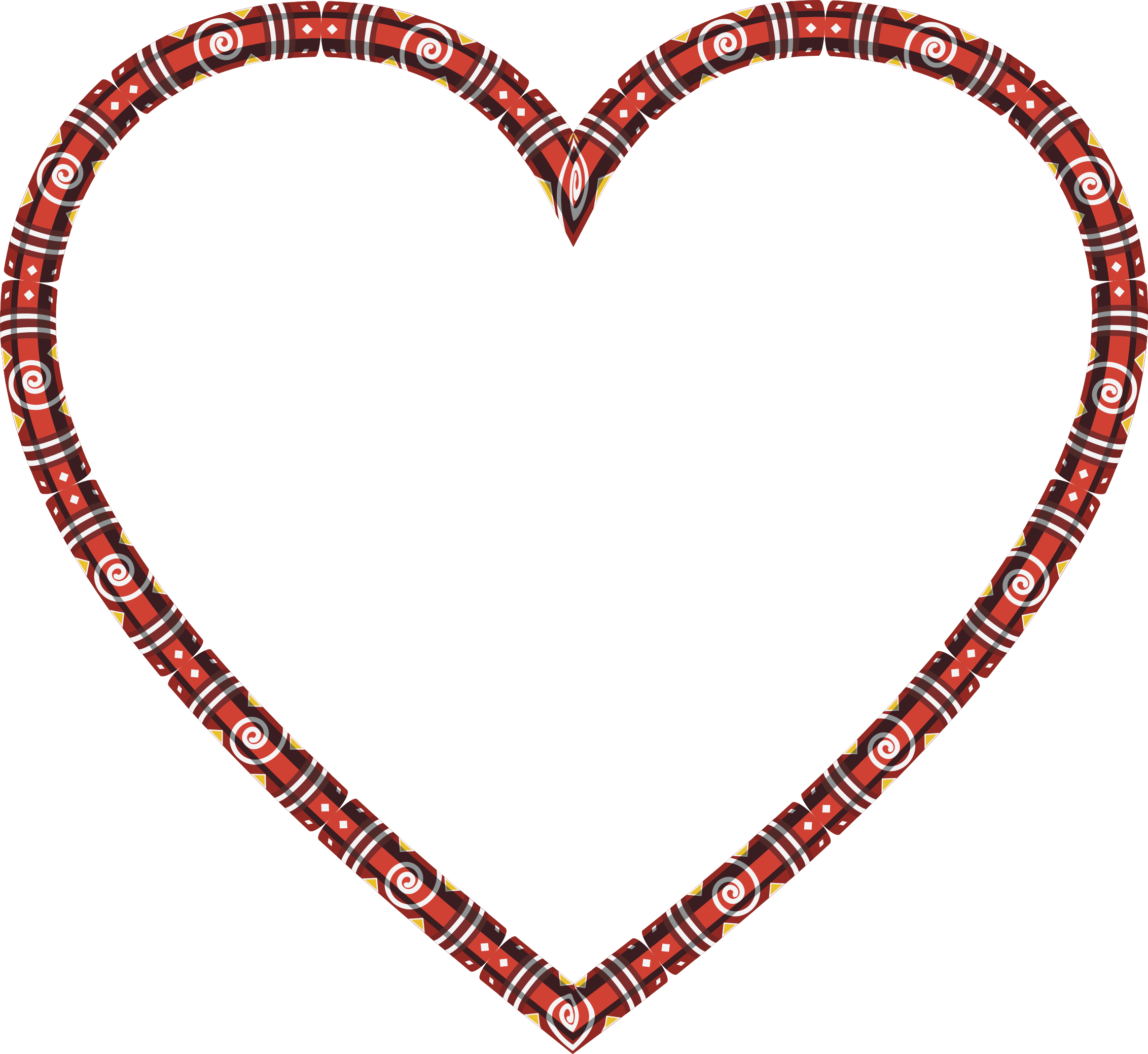 Decorative Heart Frame - Love Heart Frame Png (2264x2078)