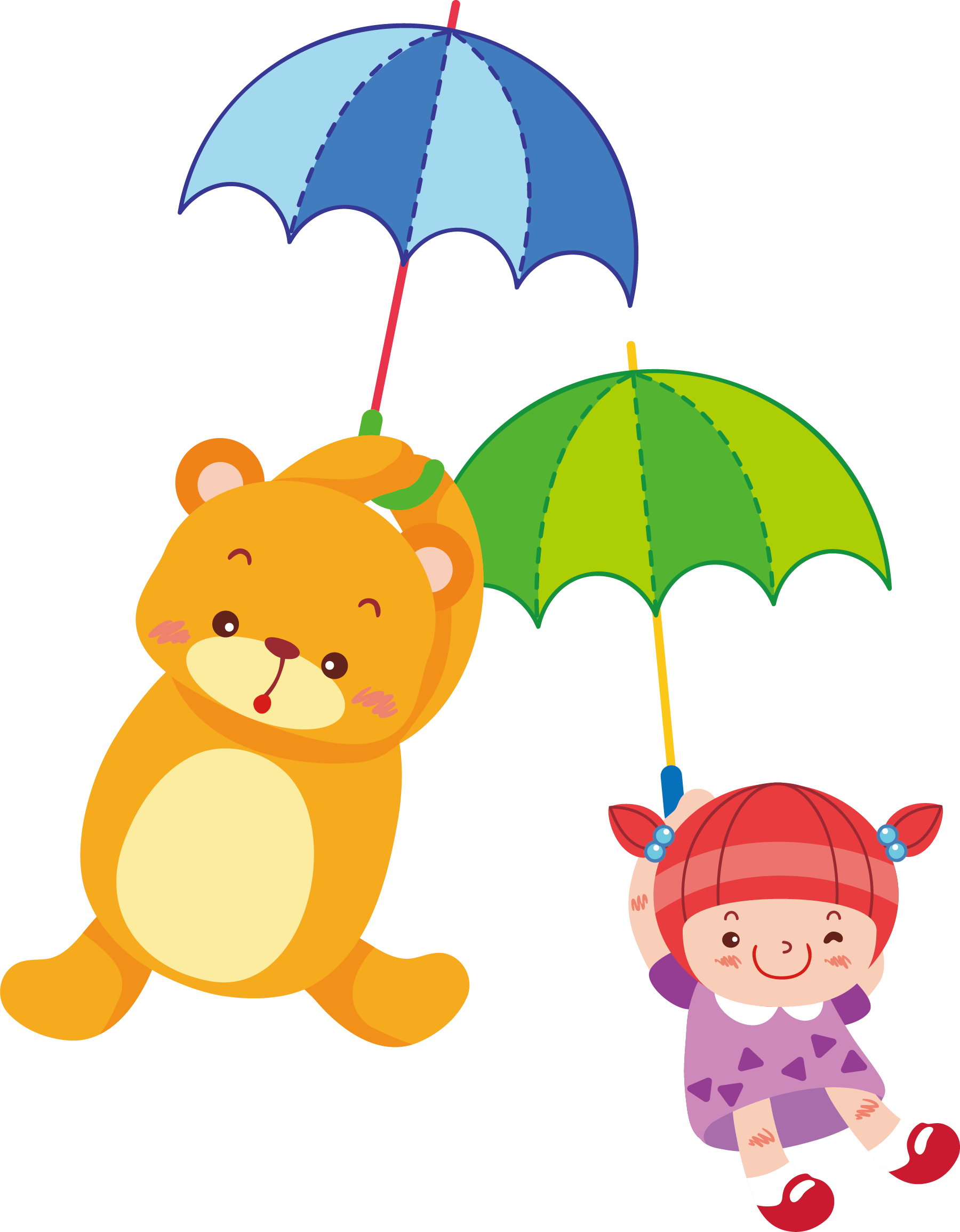 Parachute Cartoon Illustration - Unique Bargains Office Pvc Umbrella Print Window Film (1800x2309)