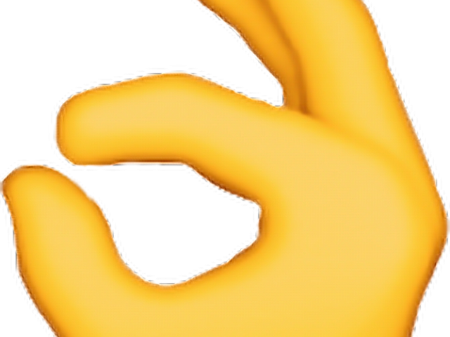 Hand Emoji Clipart Perfect - White Power Ok Hand Sign (640x480)