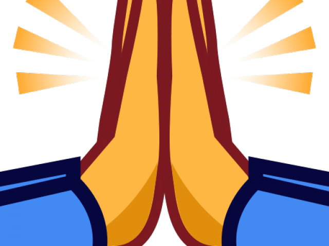 Hand Emoji Clipart Folded Hand - Emoji High Five Png (640x480)