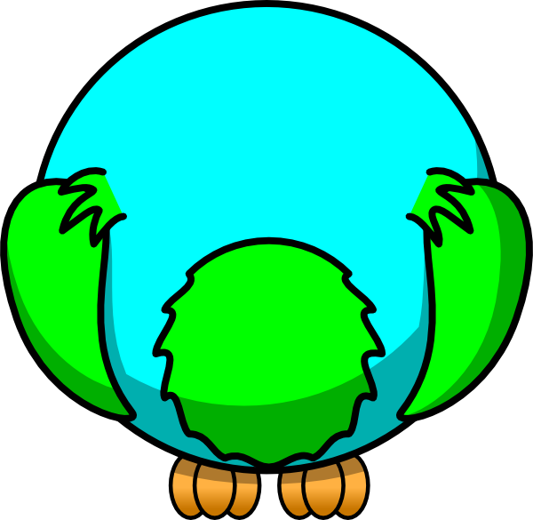 Owl Butt Clip Art At Clker - Cartoon Owl (600x585)