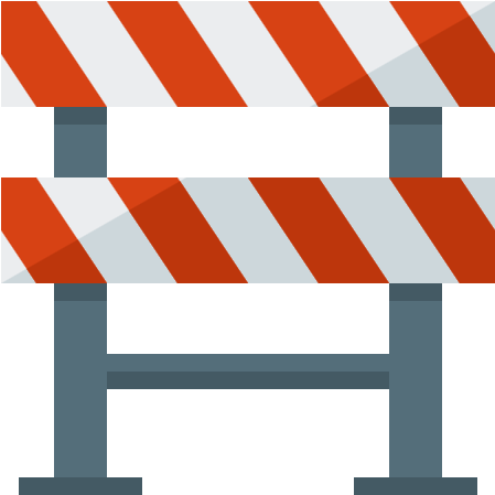 Temporary Lot/garage Closures - Barrier Icon (467x462)