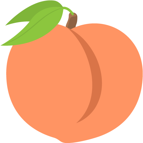 Peach - Emoji Peach (2000x2000)