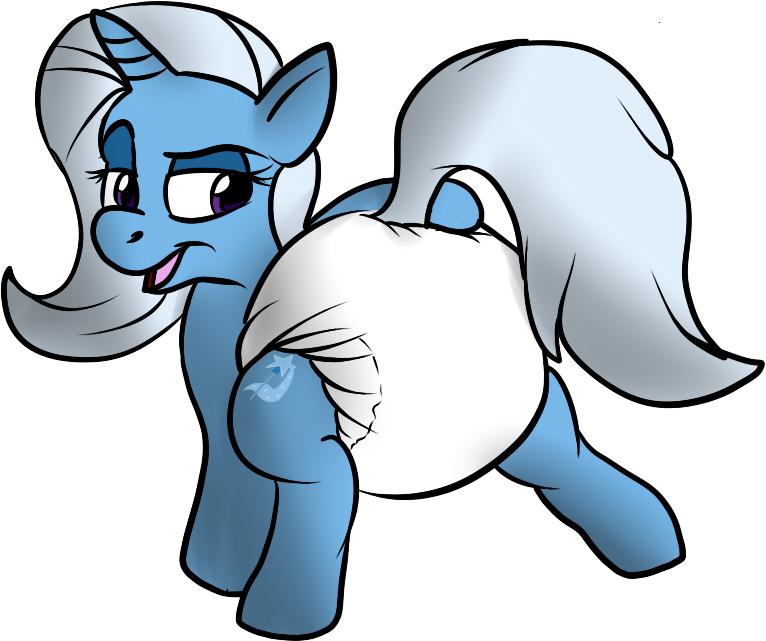 Trixie Is A Diaper Butt - Pony In Diaper By Hodgepodgedl (766x641)