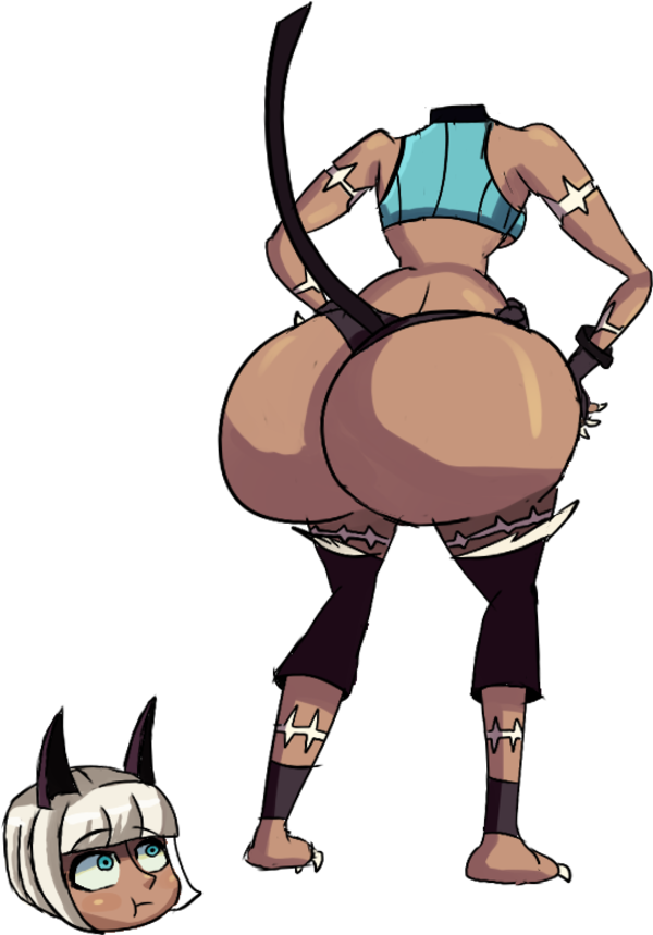 Skullgirls Ms Fortune Butt (600x859)