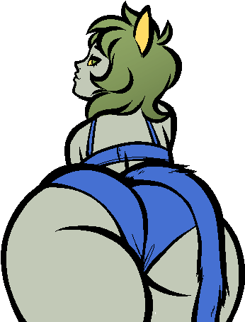Nepeta's Butt - Homestuck Ass (369x453)