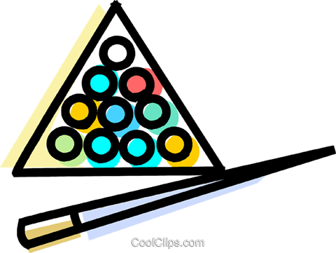 Billiards Balls And Pool Cues Royalty Free Vector Clip - Icon (480x361)