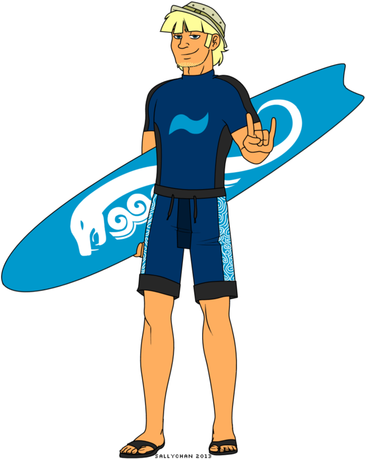 The Surfer Bum By Sallychan - Clip Art (900x1170)