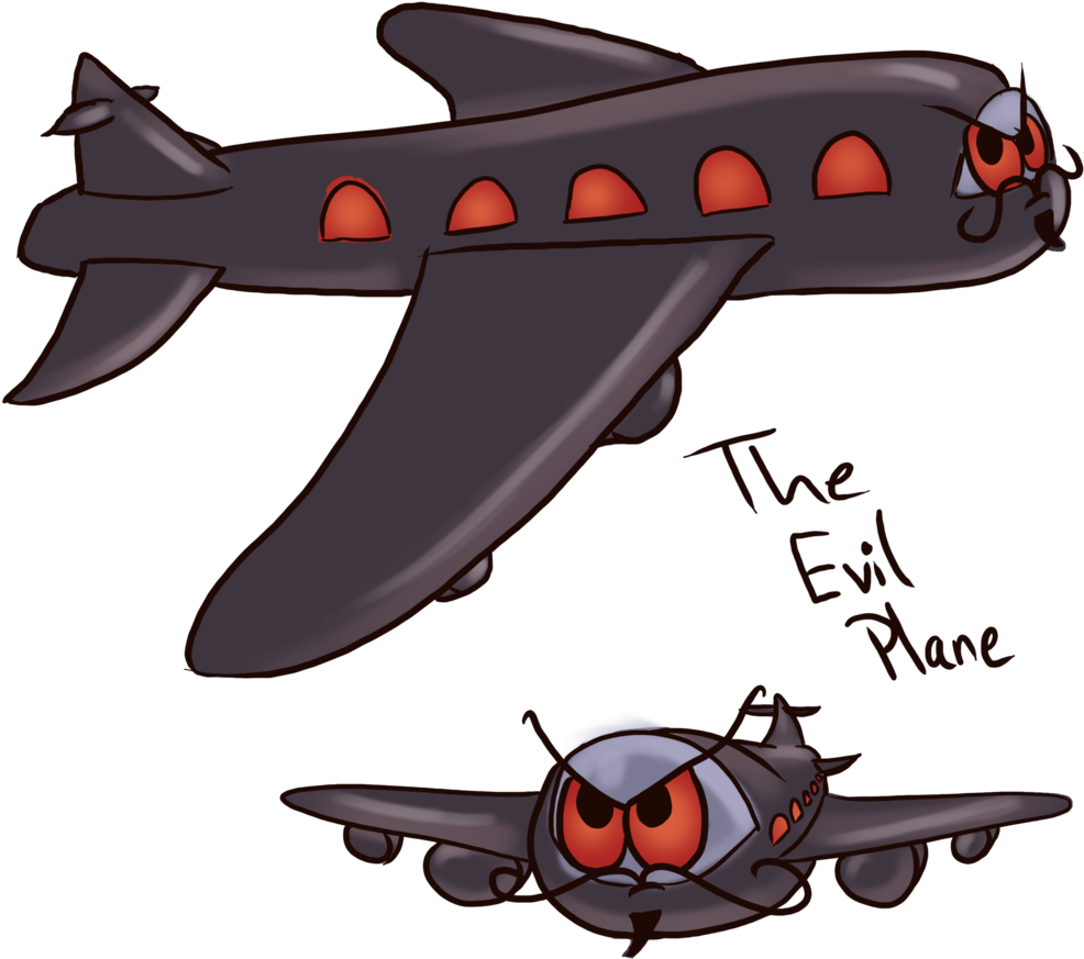 The Evil Plane By Archerkasai The Evil Plane By Archerkasai - Cartoon (1024x1024)