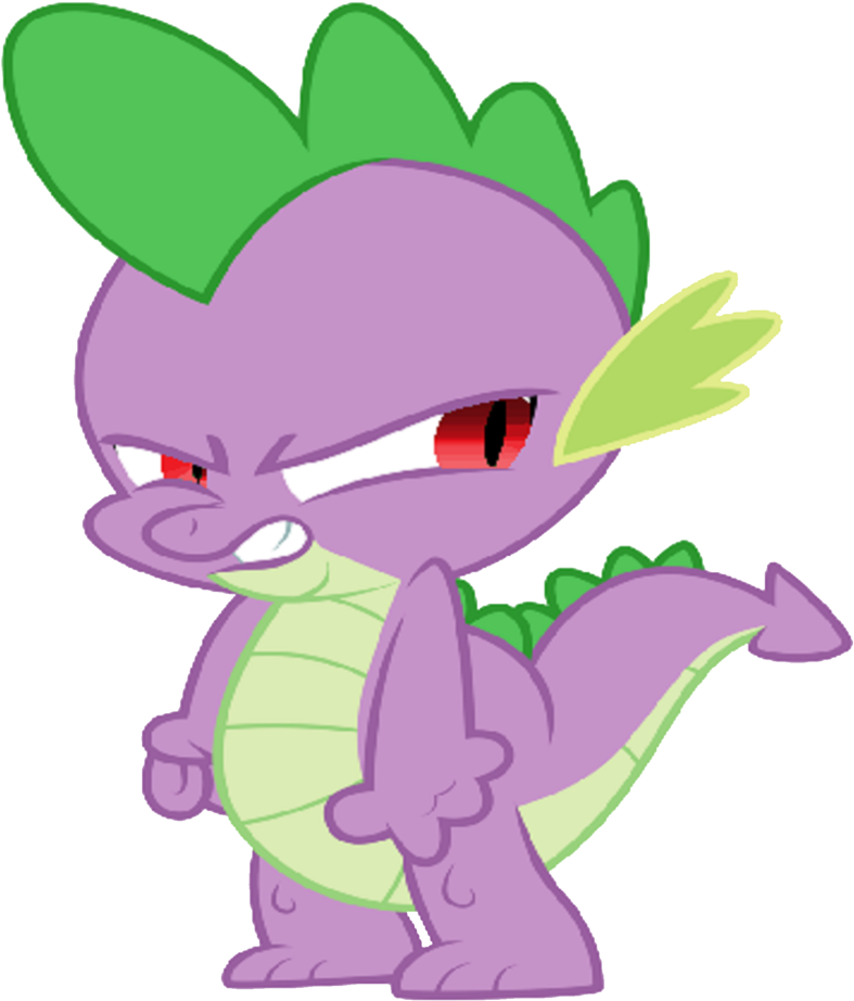 Evil Spike Vector By Awsomejosh13 - Mlp Spike Angry (843x948)