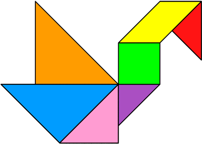 Providing Teachers And Pupils With Tangram Puzzle Activities - Tangram Puzzle Swan (420x420)