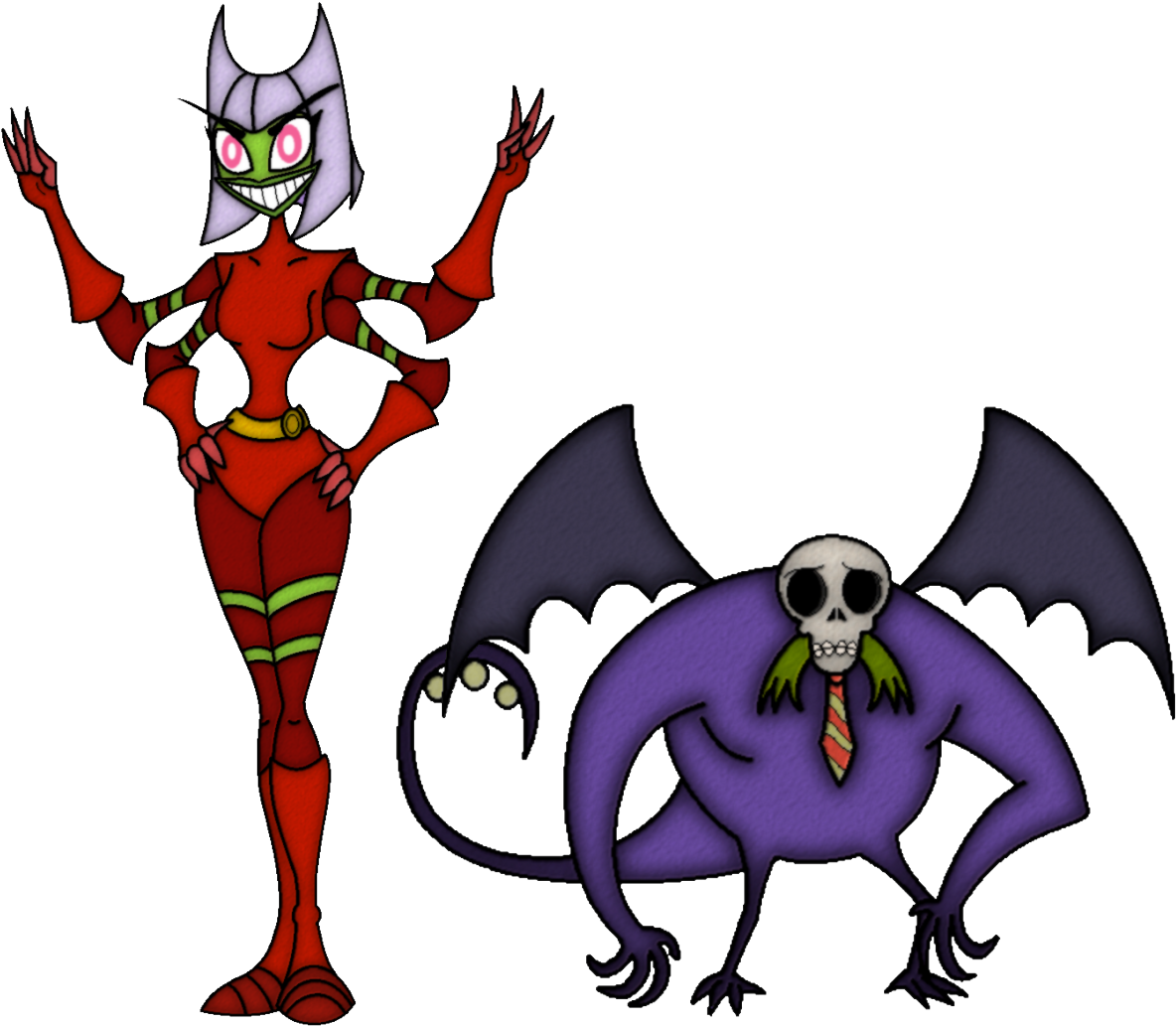 Butt Witch And Big Deal In Neverhood Style - Cartoon (1280x1132)