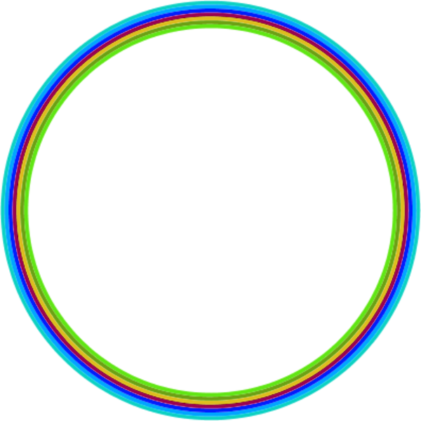 Rainbow Circle Clipart - Circle Twitter Profile (600x600)