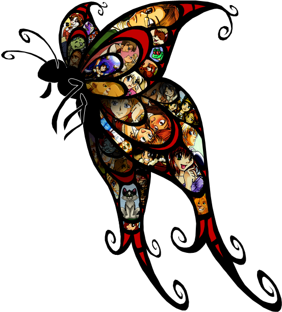 Collage Butterfly By Cowgirlem - Collage Butterfly By Cowgirlem (595x624)