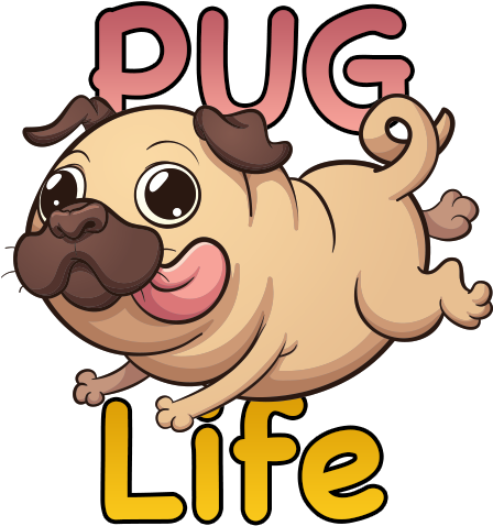 Pug Emoji & Stickers Messages Sticker-10 - Cartoon Picture Of Pugs (618x618)