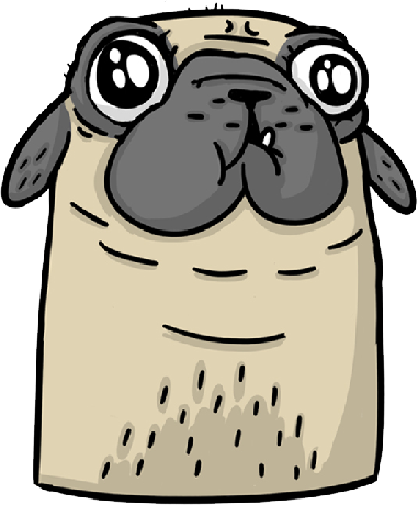 Ugly Pugs Messages Sticker-0 - 99centbrains Inc. (381x460)