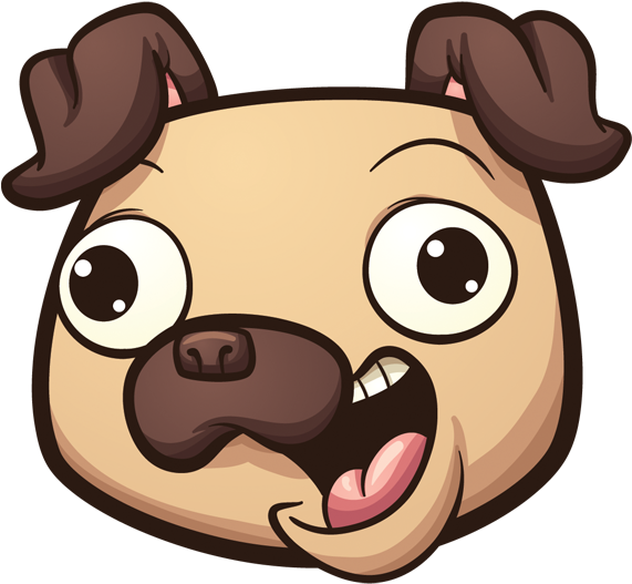 Pug Emoji & Stickers Messages Sticker-0 - Angry Dog Clipart (618x618)