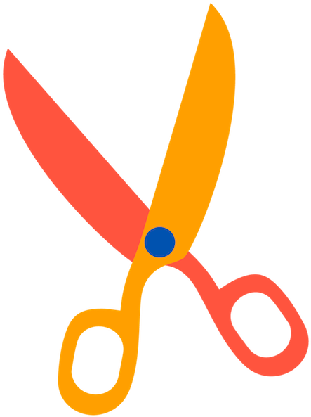 Collage Club Scissors Coloured - Collage Club Scissors Coloured (600x643)