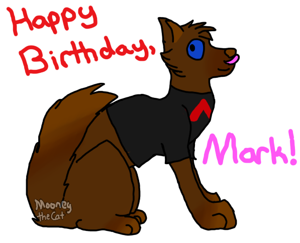 Happy Birthday Mark By Moontaildraws - Cartoon (600x524)