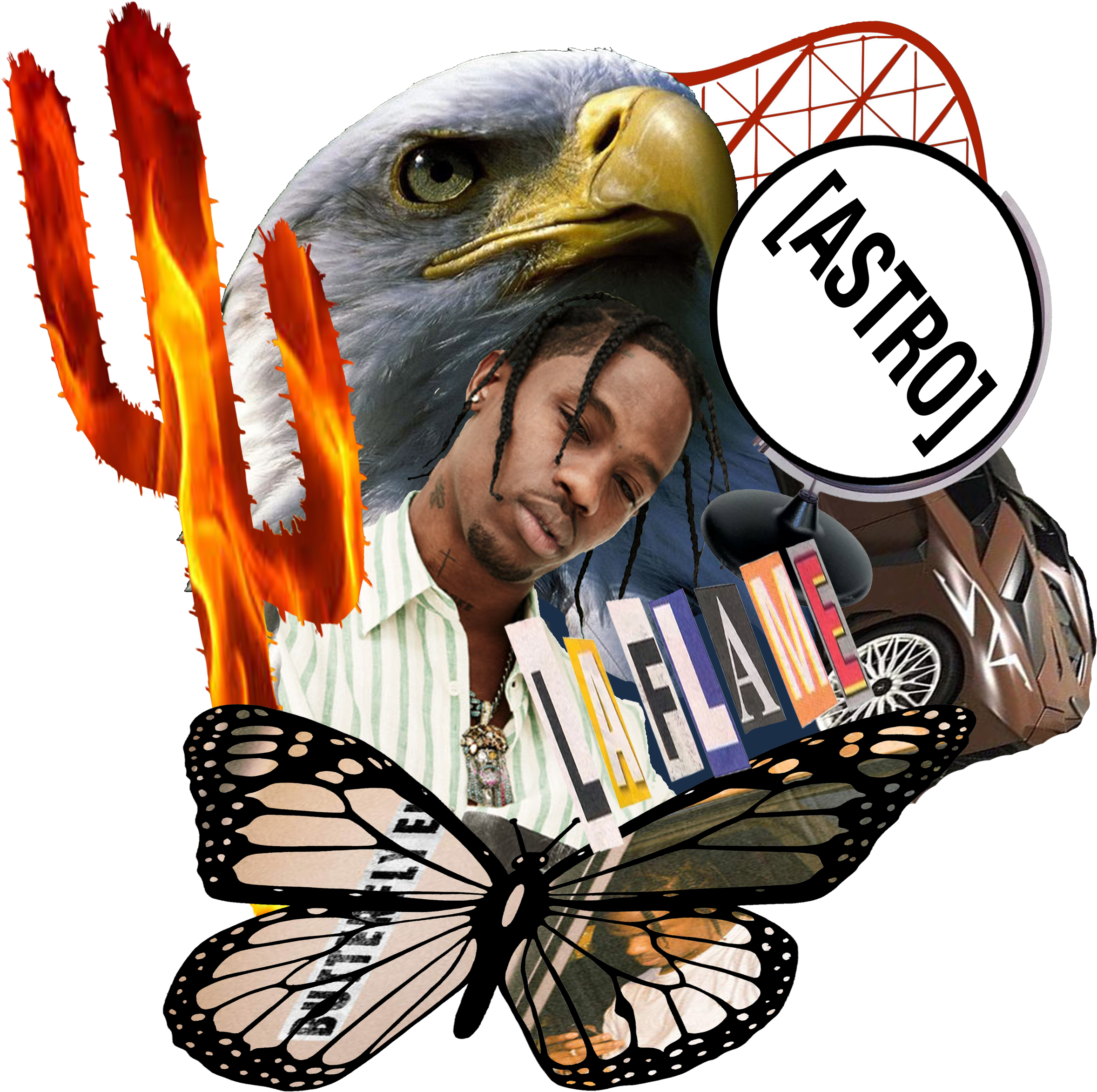 Art[art] Astroworld Collage - Apple Iphone 5c Black 5cb282 Hard Back Case Cover Color (2875x3900)