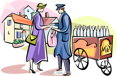 English Milkman Royalty Free Vector Clip Art Illustration - Milk Man Clip Art (480x312)