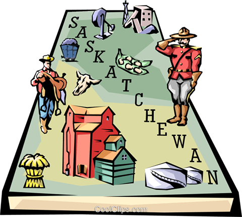 Saskatchewan Map Royalty Free Vector Clip Art Illustration - Saskatchewan (480x430)