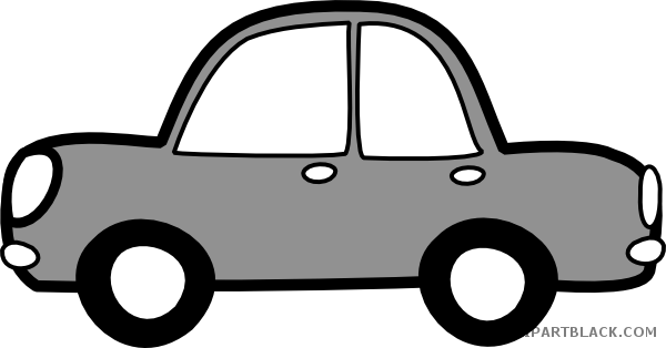 Slow Car Transportation Free Black White Clipart Images - Transparent Car Clipart (600x314)