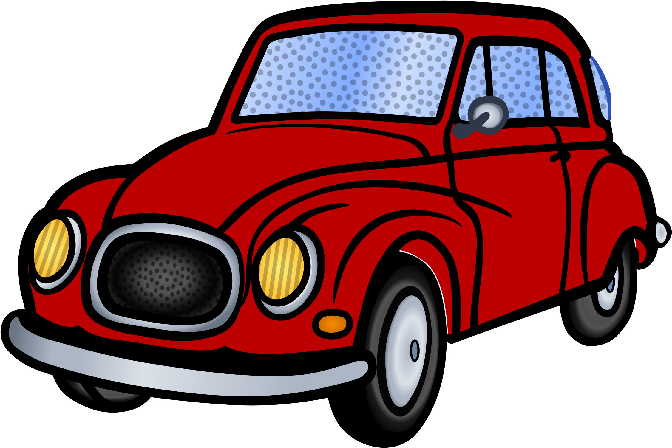 Blue Car Clipart Colored - Car Cartoon Png (2400x1650)