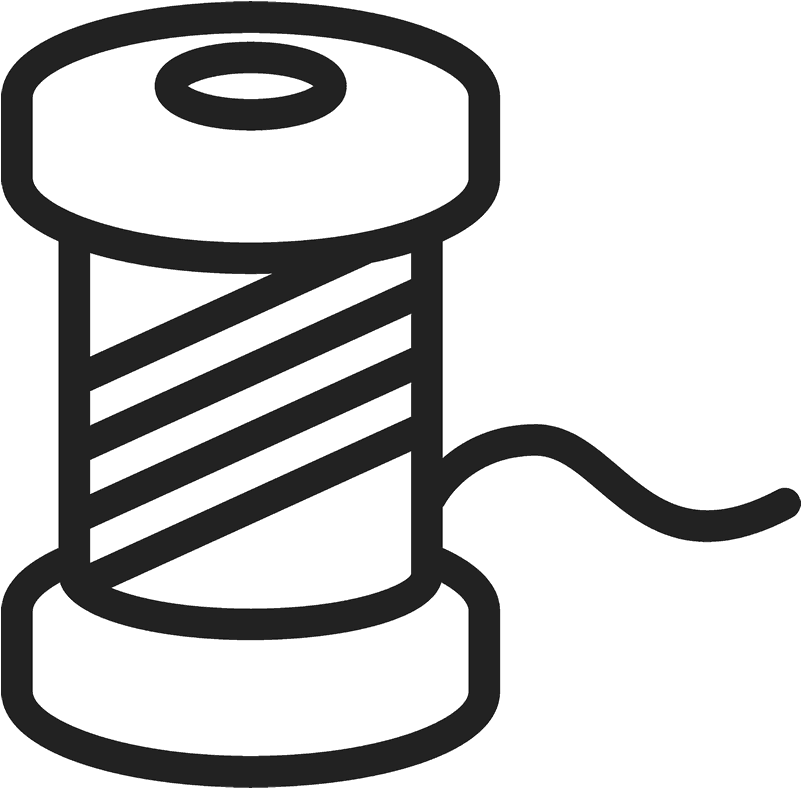 Spool Of Thread Outline Rubber Stamp - Spool Of Thread Outline (800x800)